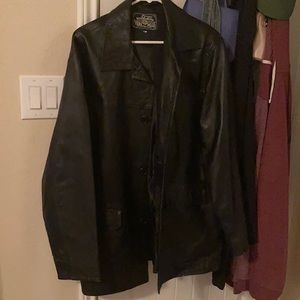 Black leather jacket